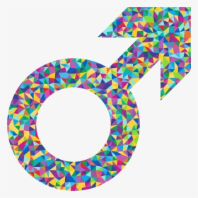 Prismatic Low Poly Male Symbol Clip Arts - Mužský Znak Png, Transparent Png, Transparent PNG