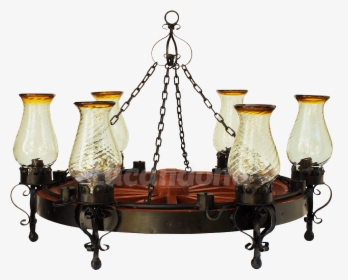 Wagon Wheel Lamp - Chandelier, HD Png Download, Transparent PNG