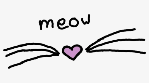 #cat #heart #nose #whiskers #meow #neko #freetoedit - Heart, HD Png Download, Transparent PNG