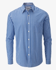 Blue Check Shirts Png Free Download - Button, Transparent Png, Transparent PNG
