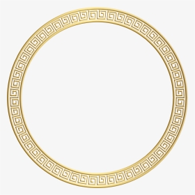 Flourish Ornament Silhouette Frame Gold No Bg - Circle, HD Png Download, Transparent PNG