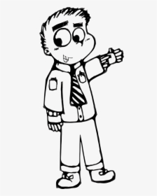 Cartoon Guy Clip Arts - Cartoon Man With Black And White, HD Png Download, Transparent PNG