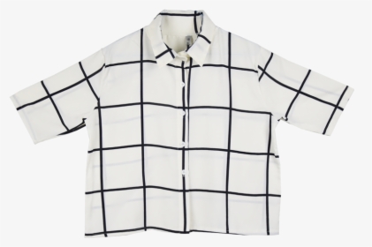 Grid Button-up Shirt - Grid Button Up Shirt, HD Png Download, Transparent PNG