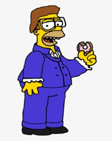 Homer Simpson Eating A Donut, HD Png Download, Transparent PNG