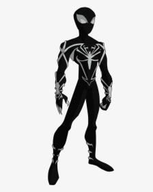 Drawing Guys Suit Transparent Png Clipart Free Download - Spectacular Spiderman Black Suit, Png Download, Transparent PNG