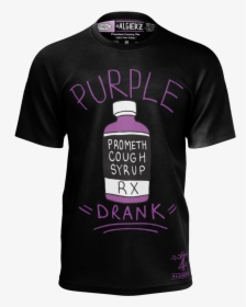 Purple Drank T-shirt, Black - Active Shirt, HD Png Download, Transparent PNG