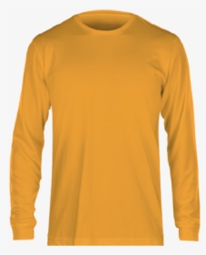 Fan Cloth Long Sleeve Tee Gold - Long Sleeve Shirt Png Gold, Transparent Png, Transparent PNG