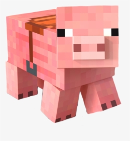 #pig #scpinkpig #pinkpig #minecraft #videogame #pink - Pig With Saddle Minecraft, HD Png Download, Transparent PNG