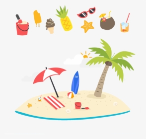 Summer Red Velvet Cartoon Clipart , Png Download - Transparent Summer Beach Png, Png Download, Transparent PNG