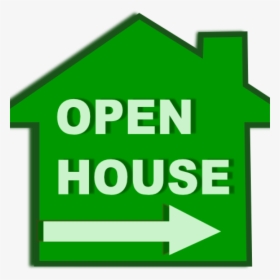 Open House Clip Art Open House Icon Clip Art At Clker - Sign, HD Png Download, Transparent PNG