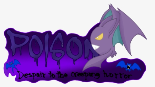 Poison Crobat With Extra Banner On The Bottom - Cartoon, HD Png Download, Transparent PNG