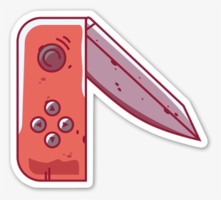 Red Switchblade Sticker - Knife, HD Png Download, Transparent PNG