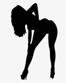 Hot Sexy Girl Woman Pinup Funny Car Bumper Window Vinyl - Sexy Woman Silhouette Png, Transparent Png, Transparent PNG