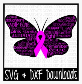 Cancer Awareness Svg * Breast Cancer Butterfly Cut - Papilio, HD Png Download, Transparent PNG