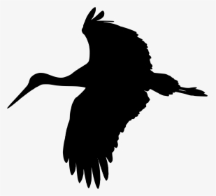 Stork Vector Svg - Clipart Flying Stork Png, Transparent Png, Transparent PNG