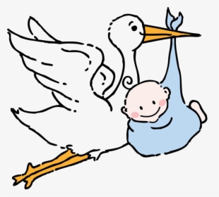 Stork Free Png Image - Clipart Stork Baby, Transparent Png, Transparent PNG