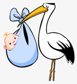 Stork Clipart Free Clip Art For Birth Announcements - Stork Clipart, HD Png Download, Transparent PNG