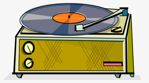 Vector Illustration Of Lp Vinyl Record Player Turntable, HD Png Download, Transparent PNG