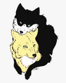 Sibling Wolf Lineart By Xx Auburn Wolf Xx-d567rqi - Wolf Wolf Lineart, HD Png Download, Transparent PNG
