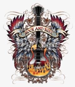 Rock And Roll Guitar - Rock And Roll Png, Transparent Png, Transparent PNG