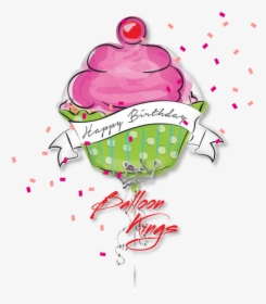 Cupcake Happy Birthday - كيكة عيد ميلاد كرتون, HD Png Download, Transparent PNG