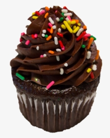 Chocolate Birthday - Chocolate Cupcake With Sprinkles Png, Transparent Png, Transparent PNG