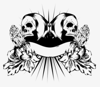 Free Png Download Praying Skull Hands Tattoo Png Images - Skeleton Praying Hands Tattoo, Transparent Png, Transparent PNG