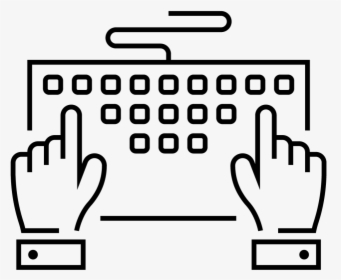 Keyboard Clipart Icon - Hands On Keyboard Icon, HD Png Download, Transparent PNG
