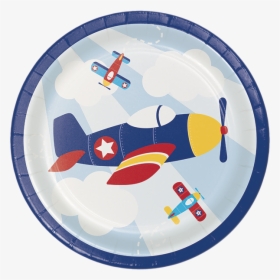 Airplane Flyer Dessert Plates - Little Airplane Birthday Plates Party Supplies Plates, HD Png Download, Transparent PNG