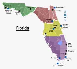 Florida Map Png - Metropcs Florida Coverage Map, Transparent Png, Transparent PNG