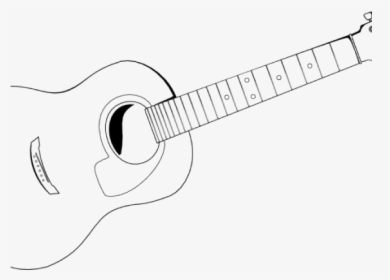 Guitar Outline Cliparts - Acoustic Guitar Black & White Png, Transparent Png, Transparent PNG