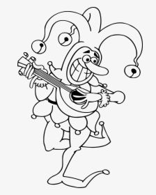 Jester 4 Clip Arts - Jester Black And White Clipart, HD Png Download, Transparent PNG
