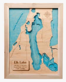 Elk Lake 3d Map - Depth Map Elk Lake Michigan, HD Png Download, Transparent PNG