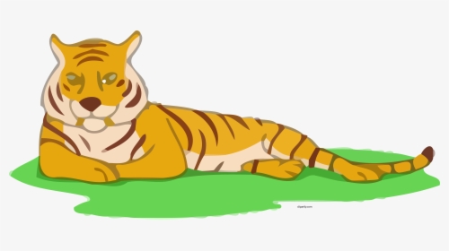 Transparent Grass Clip Art Png - Bengal Tiger, Png Download, Transparent PNG