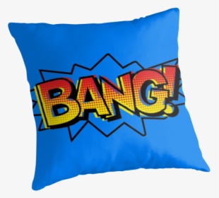 Comic Onomatopoeia Throw Pillows By Gtdesigns - Cushion, HD Png Download, Transparent PNG