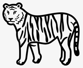 Tiger Clipart Black And White, HD Png Download, Transparent PNG