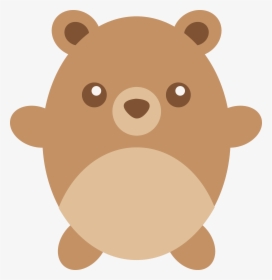 Cute Chubby Brown Teddy Bear - Cute Fat Bear Cartoon, HD Png Download, Transparent PNG