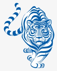 Image Result For Lincoln Mo Blue Tigers - Walking Tiger Clipart, HD Png Download, Transparent PNG