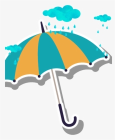 Clip Art Rain Transprent Png Free - Umbrella With Rain Png, Transparent Png, Transparent PNG