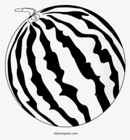 Transparent Fruit Icon Png - Watermelon Black And White, Png Download, Transparent PNG