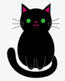 Clip Art Cute Black Cat, HD Png Download, Transparent PNG