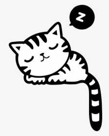 Black Cat Clipart Cat Sleep, HD Png Download, Transparent PNG