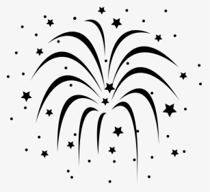 4th Of July Fireworks Clipart - Celebration Clipart Black And White, HD Png Download, Transparent PNG