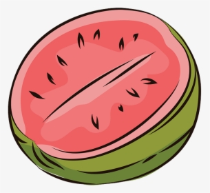 Watermelon Clipart Half - Watermelon, HD Png Download, Transparent PNG