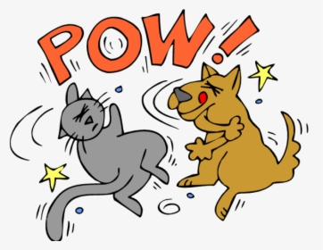 Cat And Dog Fighting Clipart, HD Png Download, Transparent PNG