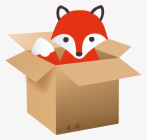 Cartoon Fox In A Box, HD Png Download, Transparent PNG