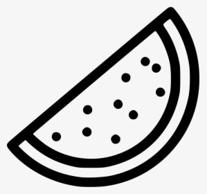 Watermelon Slice Food Tree - Watermelon Black And White, HD Png Download, Transparent PNG