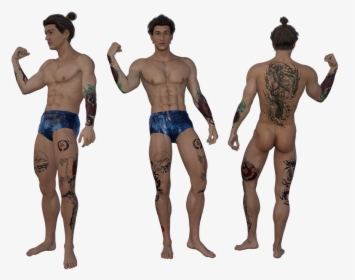 Tattoo, Man, Male, Muscles, Model, Sexy, Fitness, Abs - Barechested, HD Png Download, Transparent PNG