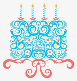 Birthday Blue Cake Vector, HD Png Download, Transparent PNG