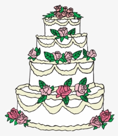 Red Wedding Cake - Wedding Cake Clipart, HD Png Download, Transparent PNG